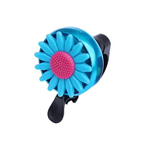 Sunflower-Shaped Aluminum Cycling Bell Loud Crisp Sound Bike Horn Sound Outdoor Sport Handlebar Bell For Adults Kids(Blue) #TOP3