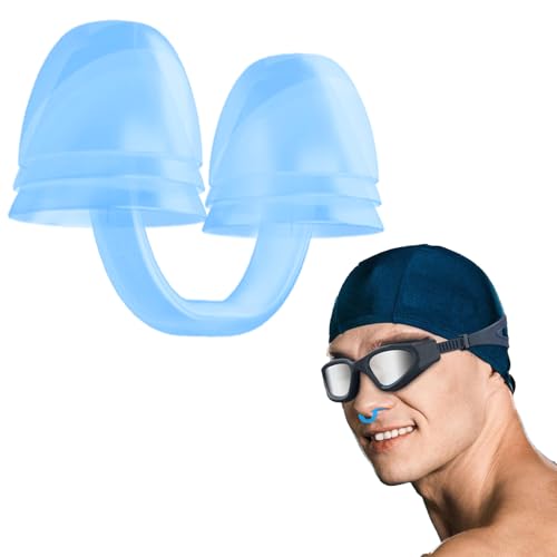 Silicone Nose Plugs for Swimming &ndash; 3-Layer Water Block &ndash; Soft Comfort Fit &ndash; Adult & Kids Swim...