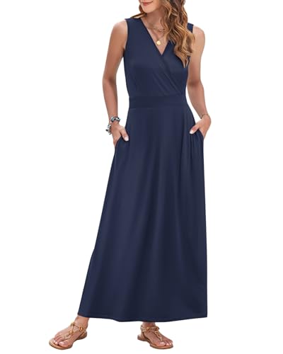 AUSELILY Women's Maxi Dress 2025 Summer Casual Sleeveless Sundres...