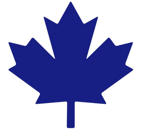 Lucidchaos Graphics Maple Leaf Decal Sticker - Size:8.0 x 8.0 inches - Color:Royal Blue