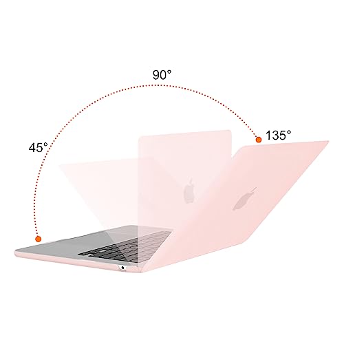 Image of MOSISO Compatible with MacBook Air 15 inch Case M4 M3 M2 2025 2024 2023 Release A3241 A3114 A2941 with Touch ID, Plastic Hard Shell Case&Keyboard Cover&Screen Protector&Storage Bag, Chalk Pink