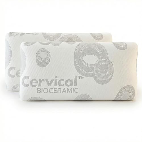 ECODE® Pack de 2 Almohadas Viscoelásticas de 70 cm – Alta Firmeza y Funda Termorreguladora Lavable para un Descanso Más Natural