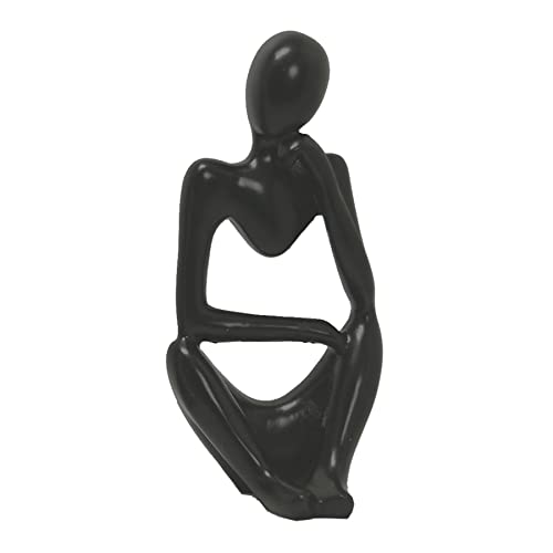 ARTLF Denkers Resina Abstracta Estatua Adornos Arte Escultura y Figuras Moderna Decoración Moderna para Salón Negro Estatuas y Esculturas Unicas (Negro 3), 11, M Cover