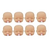 KESYOO 10pcs Adorable Baby Head Dolls Key Ring Mini Doll Body Part DIY Crafts Keychain Small Pacifier Doll Head