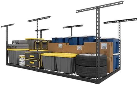3X6FT Overhead Garage Storage Rack 450LBS Capacity, 26"-40" Heigh...