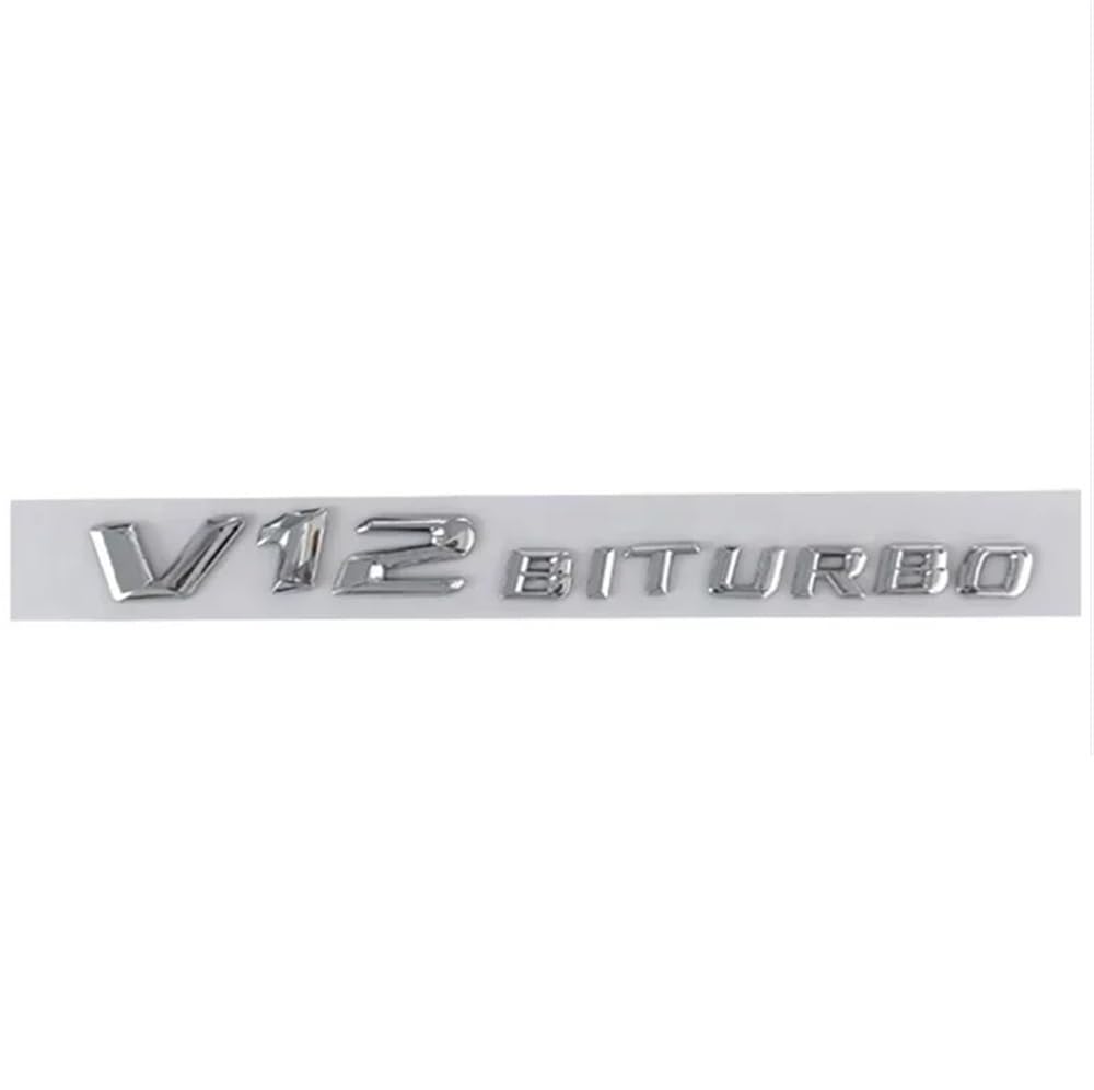 YTQMoreBNZ YYDStes ABS V12 BITURBO Sticker Accessory, Suitable Compatible With Mercedes S65 G65 SL5 AMG W222 W221, R230, R231, W463, W46