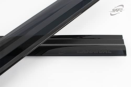 Safe Smoke Window Visor Deflector Sun Rain Vent Guard 4 Pcs...