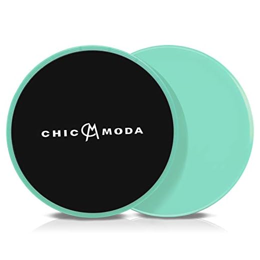 CHICMODA Gliding Discs Core Sliders, Dual Sided Disks Fitness Equipment for Abdominal, Home Exercises to Strengthen Core, Glutes, and Abs, Used on Carpet or Hard Floors with Carry Bag,Lake Blue