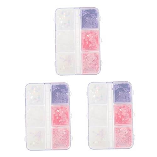 CALLARON Cajas Con Lentejuelas De Color Para Manicura y Maquillaje De Bricolaje Para Decoraciones Creativas