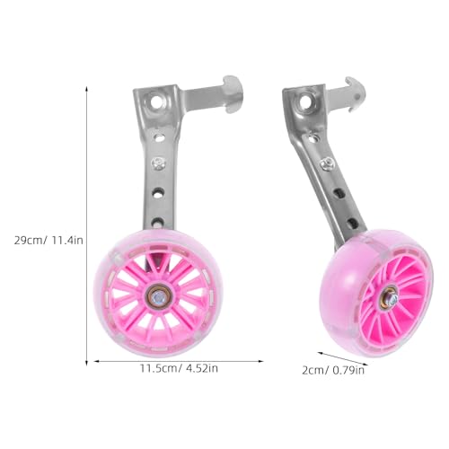 Ruedas de Entrenamiento para Bicicleta Toddmomy, Reforzadas y Silenciosas, con Marco de Acero Rosa, para Aprendizaje del Equilibrio y Equipamiento de Seguridad miniatura 2