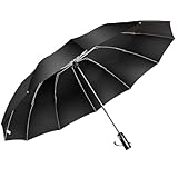 【超大サイズ・12本骨】 折りたたみ傘 ワンタッチ自動開閉 メンズ傘 大きい 逆折り式 折り畳み傘 風に強い テフロン加工 耐風撥水 丈夫耐久 折りたたみ日傘 遮光遮熱 UVカット 晴雨兼用傘 梅雨対策 台風対応 豪雨対応 メンズ レディース 母の日 父の日 ギフト (ブラック)
