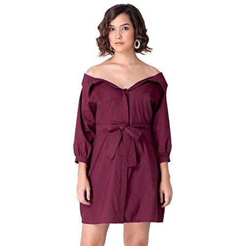 Image of FabAlley Women's Cotton Mini Casual Dress