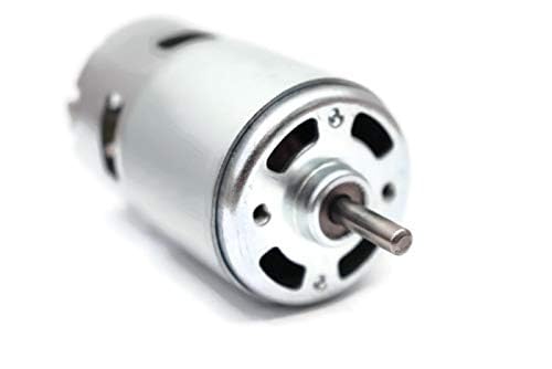 775 DC 12V-24V 7400-9000 RPM Motor Ball Bearing Large Torque High Power Low Noise DC Motor, Metal (2) 2