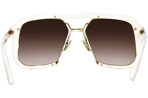Cazal Legends 682 003 Sunglasses Gold Plated/Milky White/Brown Gradient 57mm4