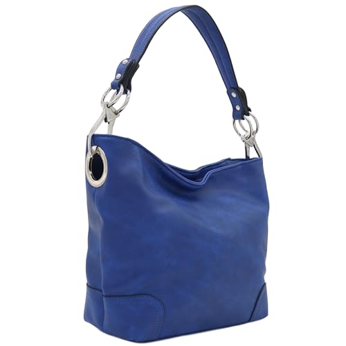 Image of Hobo Shoulder Bag with Big Snap Hook Hardware