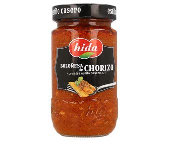 Hida - Salsa Boloñesa de Chorizo - Salsa Estilo Casero para Disfrutar de un Auténtico Sabor Original - 350 Gramos