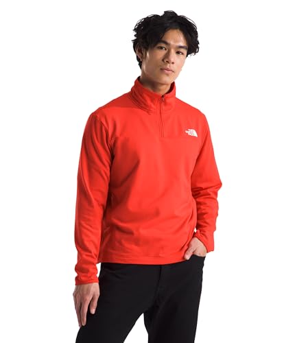 Image of THE NORTH FACE mens Cedar Trail Grid Fleece Quarter Zip Jacket | Cold Weather Top With Durable, Reinforced Bindings