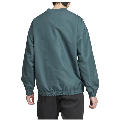 adidas Mens Adicolor Woven Crew Neck Windbreaker Athletic Outerwear Casual - Green2