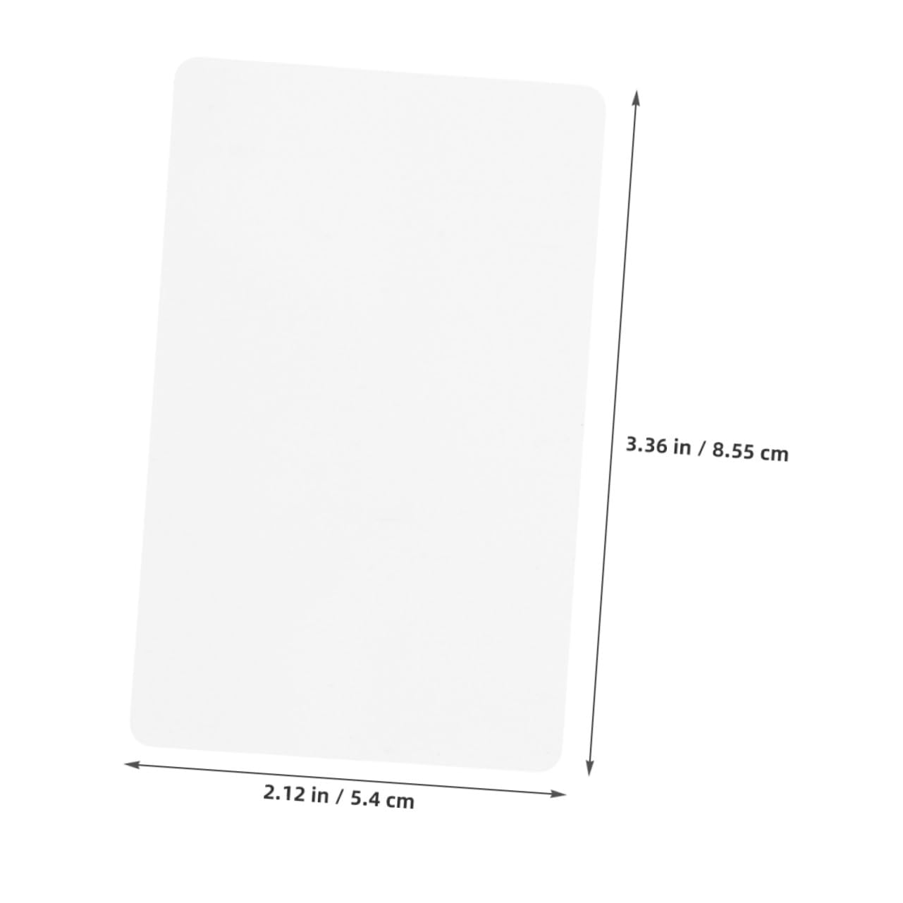 PLAFOPE 100 Stück Doppelseitige Weiße PVC Karten zum Bedrucken Blanko Kunststoff Visitenkarten Beidseitig Beschreibbar Langlebig und Vielseitig Einsetzbar für Business und Id Ausweise