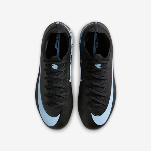 Nike Jr. Mercurial Vapor 16 Pro Little/Big Kids' Firm-Ground Low-Top Soccer Cleats (Black/Ice Blue)4