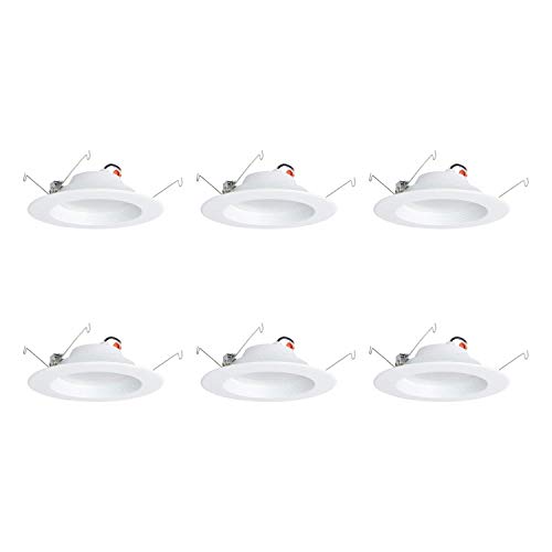 AmazonCommercial 75 Watt Equivalent, 5/6-Inch Recessed Downlight, Dimmable, Round LED Light Bulb  Daylight, 6-Pack
