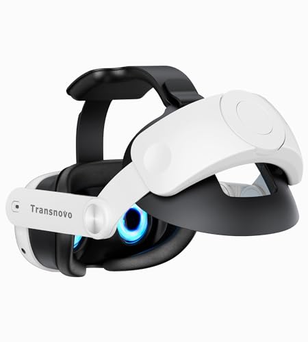 TRANSNOVO Correa Elite para Meta Quest 3 Accesorios, Elite Correa Compatible con Oculus Quest 3, VR Auricular Elite Correa de Cuero de PU Mejorado Más Ancho y Más Grueso