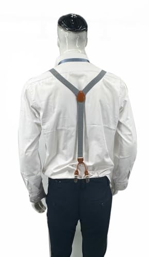 Image of Men's Suspenders Bowtie Set Elastic Y Shape Style Women's Suspenders Bowtie For Wedding&Formal Events
