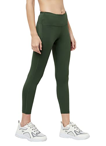 Image of TRUEREVO Sports Leggings for Women-Stretch Dryfit High Waist 7 /8th Gymwear Pants with Back Zipper Pocket-Quick Dry Activewear-Training Tights- for Yoga, Sports, Gym, Workout and Running