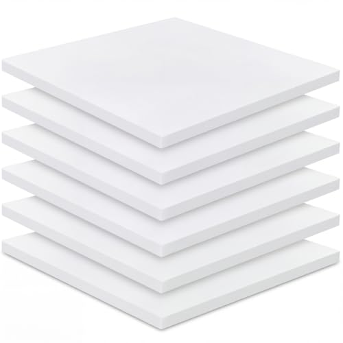 Image of Frienda 6 Pack 1 inch x 20 inch x 20 inch Upholstery High Density Foam Cushion White Replacement Cushion or Commercial Use Stuffing Craft Foam Couch Chair Padding DIY Projects