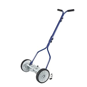 Amazon Basics Handrasenmäher, 36cm, 4-Klingen, Blau