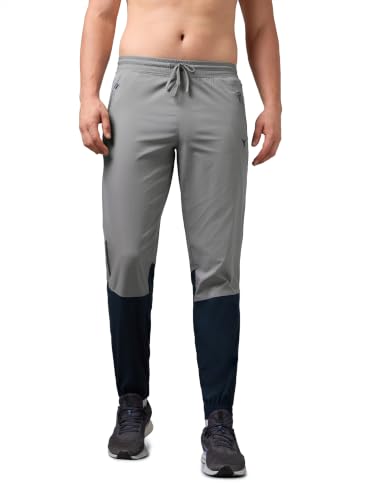 Image of TECHNOSPORT Mens Woven Regular Fit Activewear Joggers for Running, Gym, Sports and Regular Use Stretchable, Colorblock and Antimicrobial