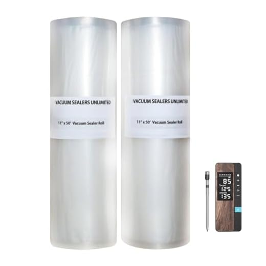 2 Pack of Vacuum Sealers Unlimited - 11" x 50' Rolls For FoodSaver, etc. - Thicker, Heavy-Duty Commercial Quality Textured Vacuum Sealer Bags - BPA Free