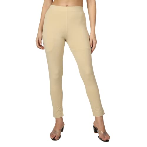 Image of ON&ON Women's Cotton Stretchable Slim Fit Straight Pants Trouser for Casual Wear and Office Wear