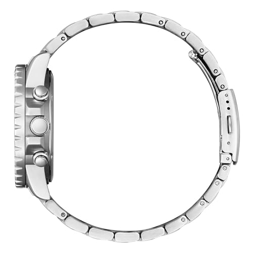 Citizen Stainless Steel Analog Black Dial Men Watch-Ai7000-83E, Silver Band - Image 2