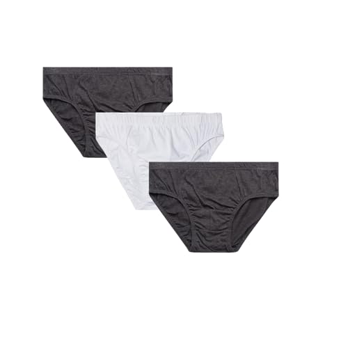 Image of Acumen Men's Underwear Briefs 3-Pack - 100% Combed Cotton, Anti-Bacterial Technology - Premium Ultrasoft Waistband