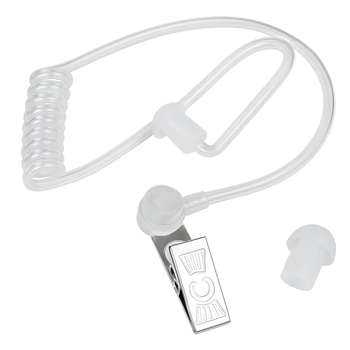 1 PCS Oreillettes Transparentes Walkie Talkie Earpiece Headset with Microphone et Tube Acoustique, Oreillette Sécurité Compatible T60 à T92, Accessoire...