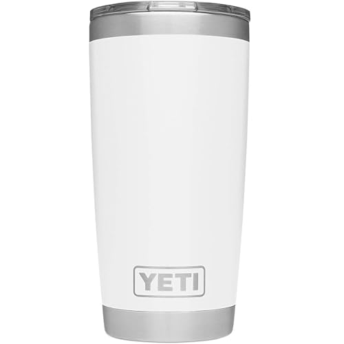 YETI Rambler 20 oz Tumbler, Stainless Steel, Vacuum Insulated with MagSlider Lid, White