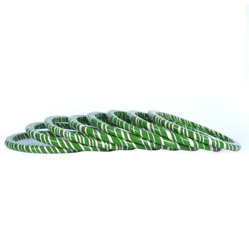 Image of Lac Bangle Set For Women and Girls | Jaipuri Lakh Lehariya Chudi Set | Rajasthani Traditional Chuda |Set of 8