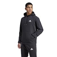 adidas Sportswear Essentials Men's Fleece Hoodie, Black/White, XX-Large
