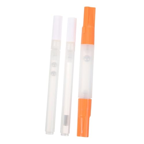 jojofuny Stylos à Peinture Rechargeables Vides 3 Pièces Orange Double Pointe 3mm Et 0,5mm Micro-perforé, Marqueurs De Dessin Pour Artistes Bureau, Recharge Facile, Usage Artistique Et Bureautique