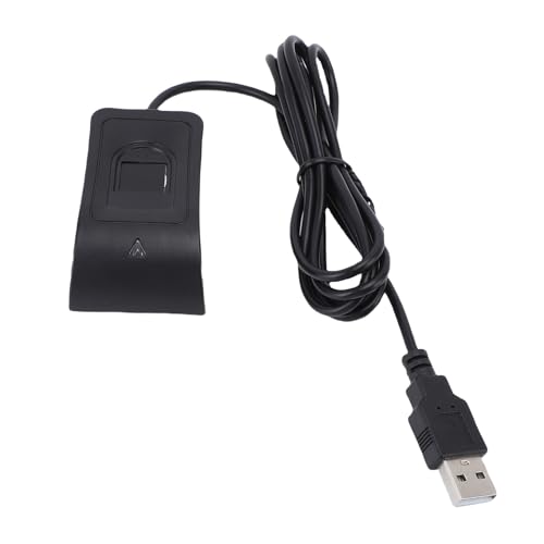Alomejor Lector Biométrico de Huellas Dactilares Táctil de 360 ​​Grados Dongle para PC Soporte de Seguridad Mejorado para 10 11 para Inicio de Sesión de Múltiples Usuarios ABS Negro