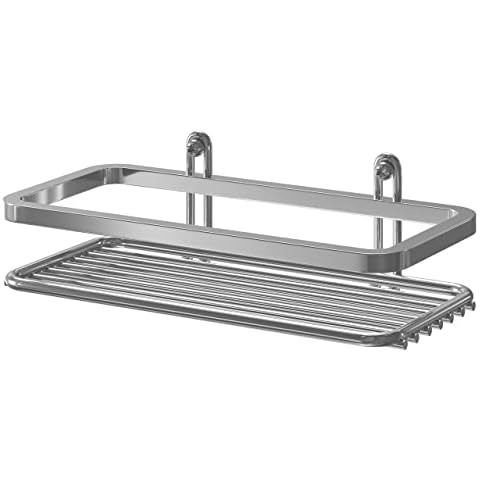 Satina Single Rectangle Chrome Shower Caddy 25x11x4cm Made in Sweden by Satina Cover