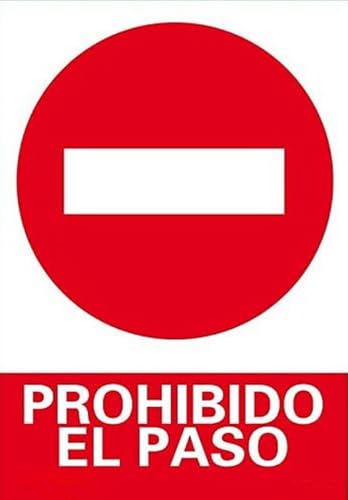 FERRETELIX® Cartel señal PVC 40 cm x 30 cm – Prohibido el Paso – Espesor 1 mm – Señalización de Seguridad