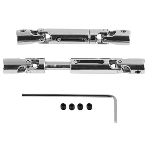 RC Car Drive Shaft, 2 Pcs Metal Universal RC Drive Shaft for WPL 1/16 Scale RC Military Truck RC Model Upgrade Parts Accessories