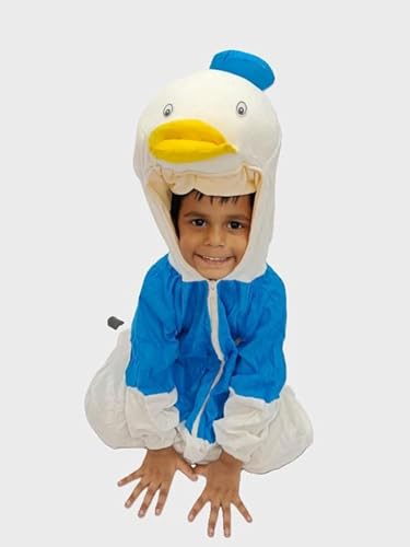Image of BookMyCostume Comical Sailor Duck Cartoon Kids Fancy Dress Costume | Blue & White 5-6 years