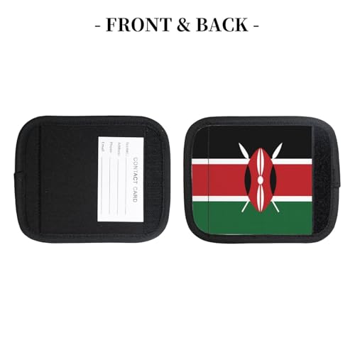 2 Pcs Luggage Handle Wraps, Flag of Kenya Print Grip Handle Cover/Travel Bag Identifier for Suitcase Accessories4