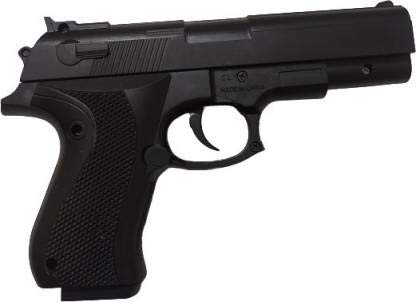 WHITE DEVIL Toy Gun Black with 8 Round Reload and 6 mm Plastic BB Bullets for Kids Boys 10-12 Bullets