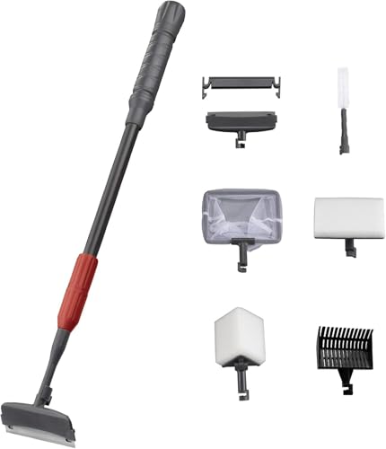 UPETTOOLS Aquarium Clean Tool 6 in 1 Fish Tank Cleaning Kit Algae Scraper Scrubber Pad Adjustable...