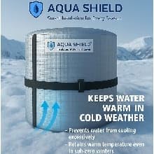 Image of 1000 Litre Aqua Shield Insulated Water Tank Cover | Dual-Layer Thermal Protection | Keeps Water Cool in Summer & Warm in Winter | Prevents Algae, UV Damage & Dirt | Fits 1000L Plastic Tanks