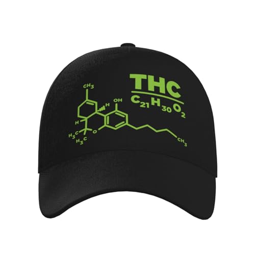 THC Molecule Wall Baseball Hats for Men and Women - Classic Adjustable Hats2